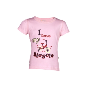 Doodle Girl's I Love My Bicycle Pink Kidswear