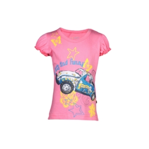 Doodle Girl's Crazy And Funny Pink Kidswear