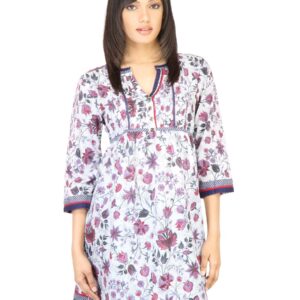 BIBA Women Printed White Kurta