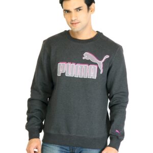 Puma Men Logo Crew Grey SweatShirt