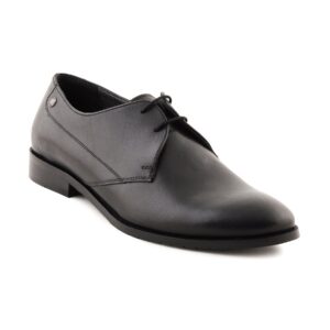 Enroute Men Leather Black Formal Shoes