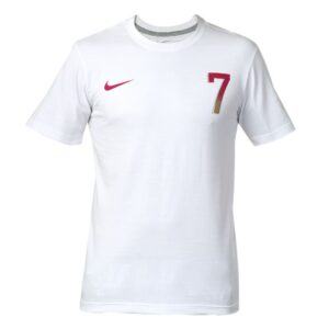 Nike Men White Ronaldo Football T-shirt