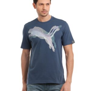Puma Men Blue T-shirt