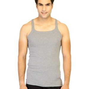 Hanes Men Square Vest Neck Grey Innerwear Vests