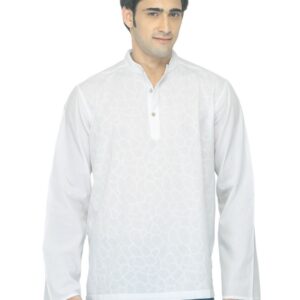 Fabindia Men White Chikankari Kurta