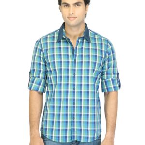 Turtle Men Check Green Shirt