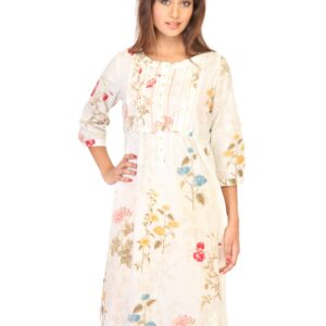 W Women Printed Beige Kurtas