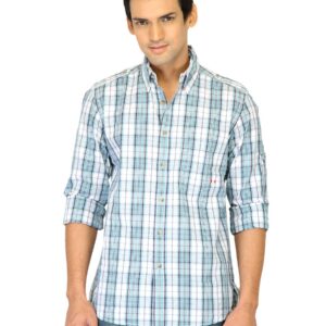 Indigo Nation Men Check White Shirts