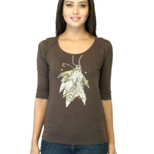 Wrangler Women Printed Brown Top