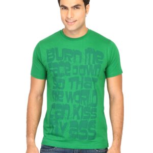 Probase Men Printed Green Tshirts