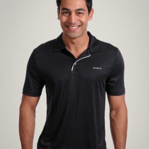 Reebok Men Black Polo T-shirt