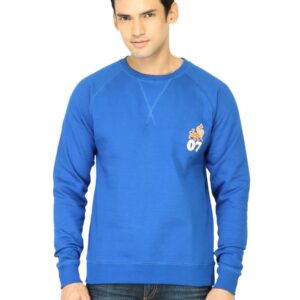 Myntra Men Solid Blue Sweatshirt