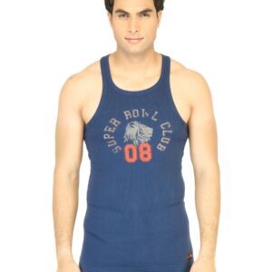 Facit Men Sportz Navy Blue Innerwear Vest