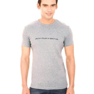 United Colors of Benetton Men Summer Grey Tshirts