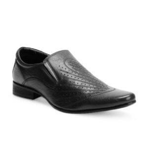 Franco Leone Men Black Formal Shoes