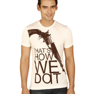 United Colors Of Benetton Men Light Winter White T-Shirts