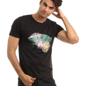 Myntra Men Black Printed T-shirt