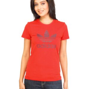 ADIDAS Originals Women Trefoil Red Tshirt