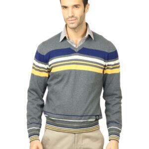 U.S. Polo Assn. Men Solid Charcoal Sweater