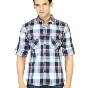 Wrangler Men Urban Navy Blue Shirt