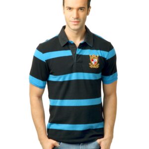 U.S. Polo Assn. Men Stripes Black  Polo Tshirt