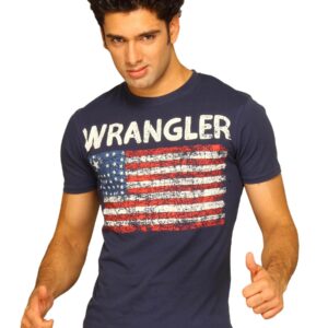 Wrangler Men's Wrangler Flag Navy T-shirt