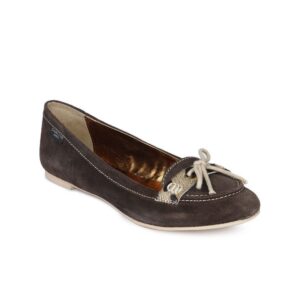Carlton London Women Brown Solid Suede Ballerinas