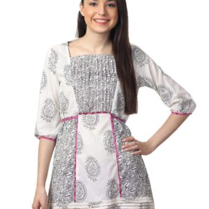 Mother Earth Women White Kurti