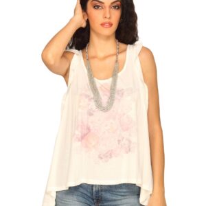 Forever New Women Ivory Printed White Top