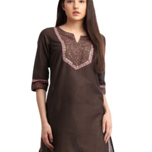 Aurelia Women Brown Kurta