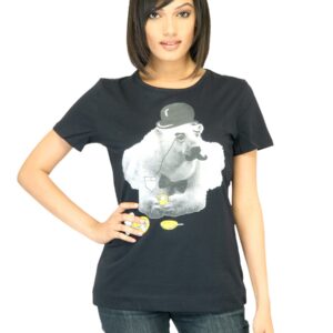 United Colors of Benetton Women Printed Black Tshirt
