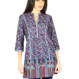 W Women Printed Blue Kurtis