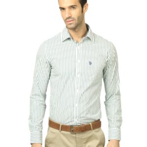 U.S. Polo Assn. Men Striped Green Shirt