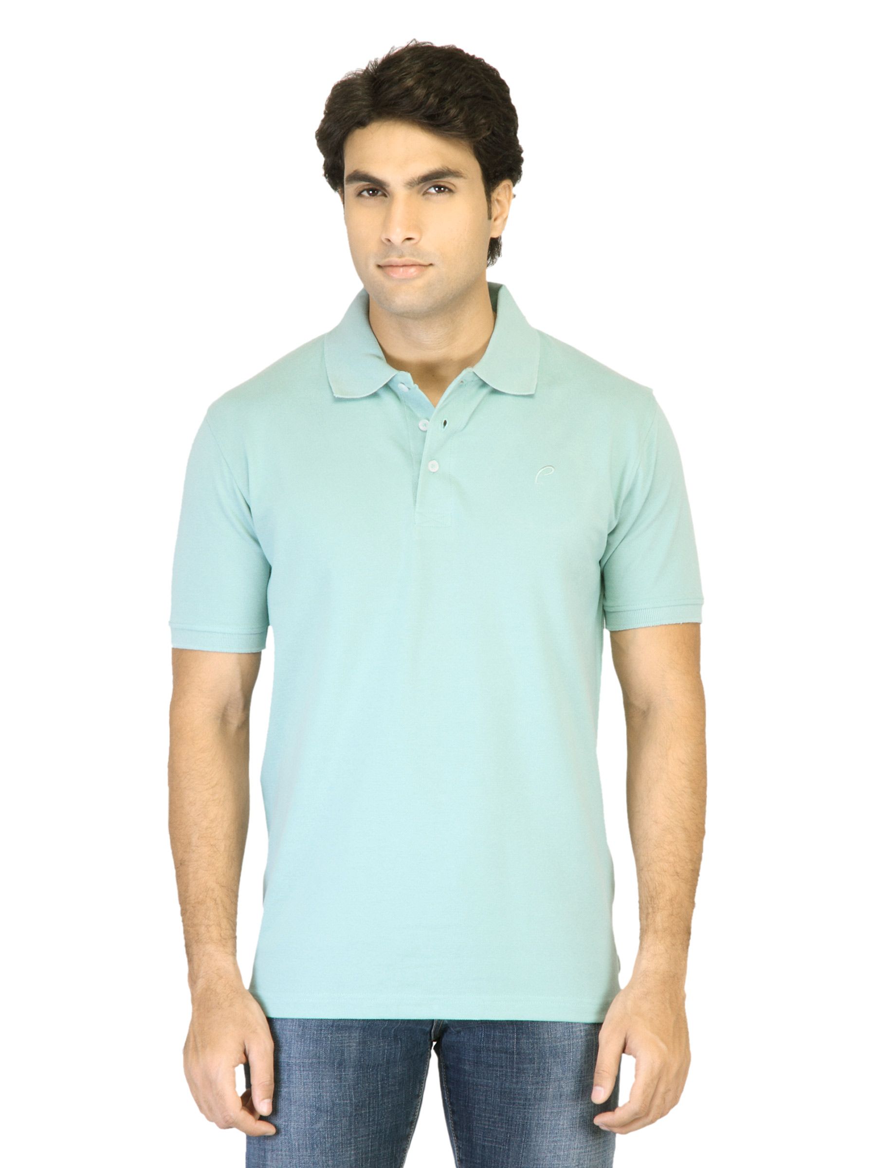 Proline Men Green Polo T-shirt