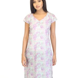 W Women Printed Lavender Kurta
