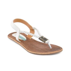 Catwalk Women Weaved Strap White Flats