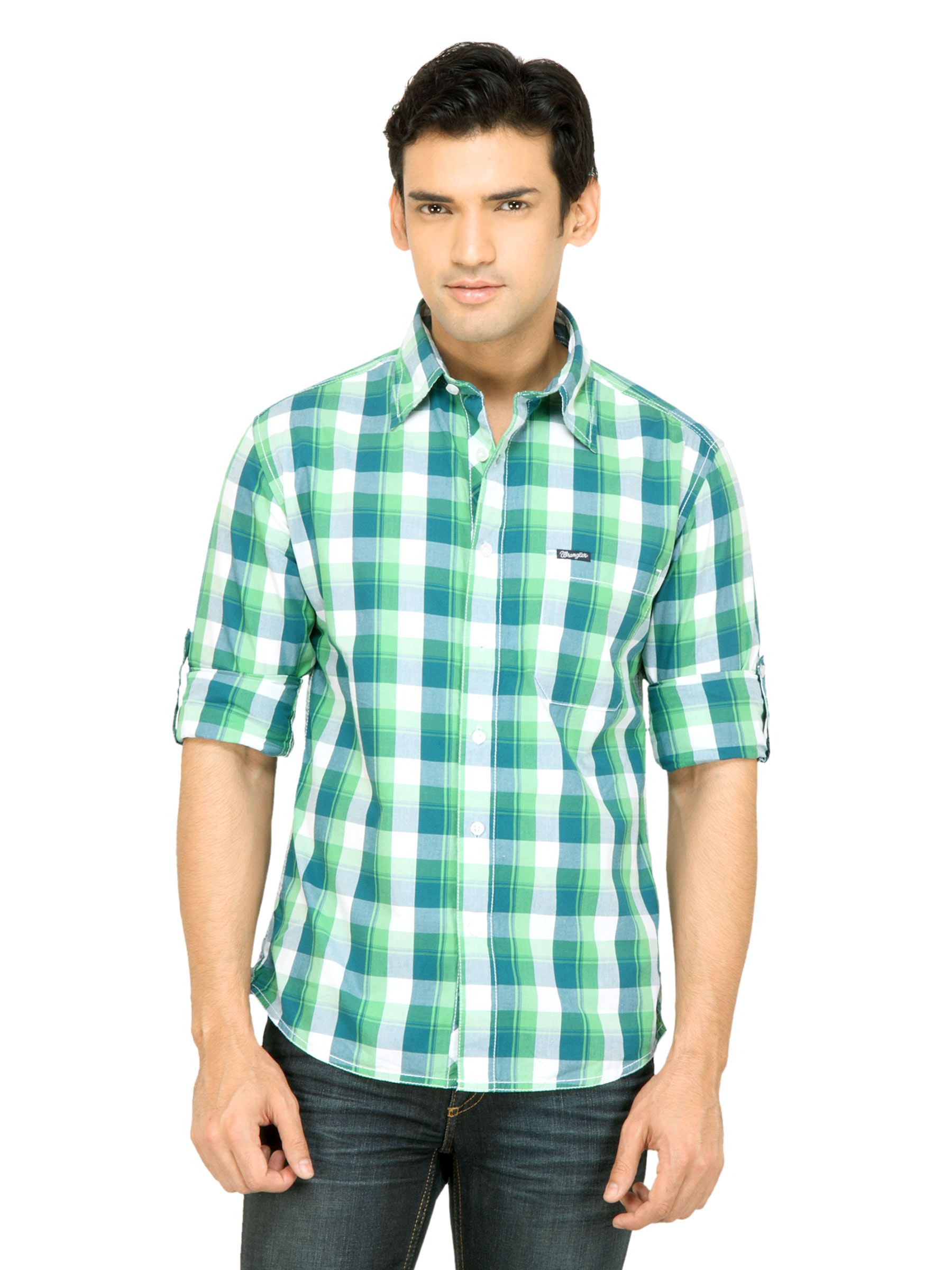 Wrangler Men Festa Bright Green Shirt
