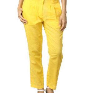 Femella Women Yellow Trousers