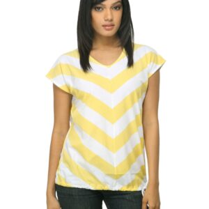 Wrangler Women Chervon Yellow T-shirt