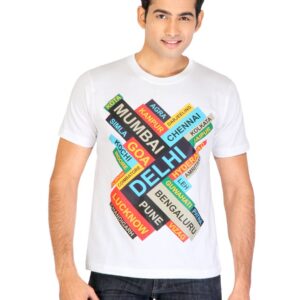 Tantra Men Printed White Tshirts