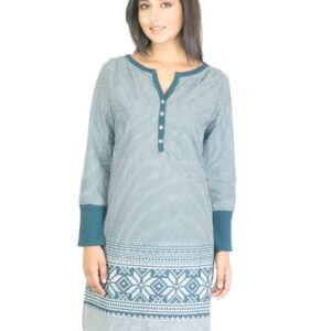 W Women Blue Printed Kurta
