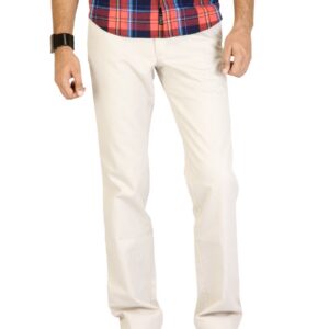 Indian Terrain Men Laffer Off-White Trousers