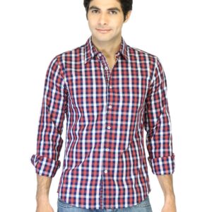 United Colors Of Benetton Men Red Check Shirt