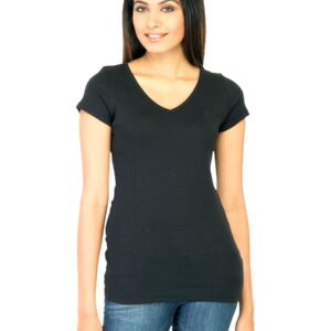 UCB Women's V Neck Black T-shirt
