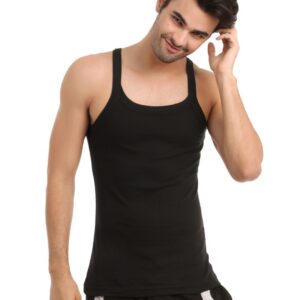 Hanes Men Black Innerwear Vest