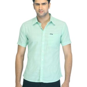 Wrangler Men Striped Green Shirt