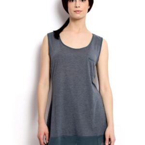 United Colors of Benetton Women Solid Blue Top