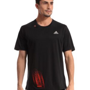 ADIDAS Men Black T-shirt