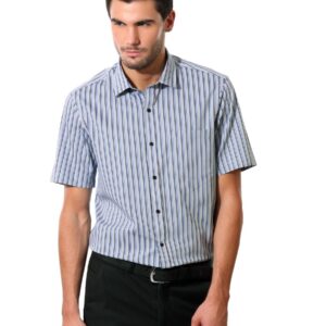 Arrow New York Men Grey Striped Slim Fit Shirt