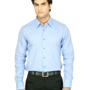 United Colors of Benetton Men Solid Blue Shirt